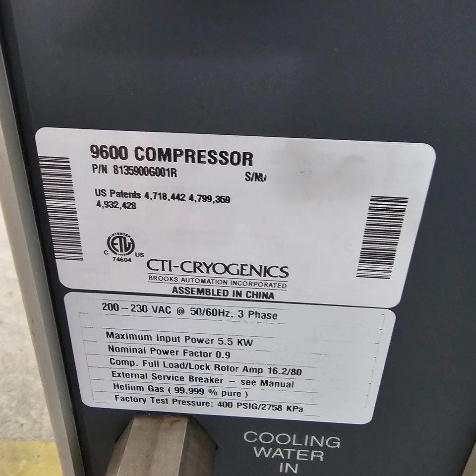 Used CTI-Cryogenics 9600 Compressor