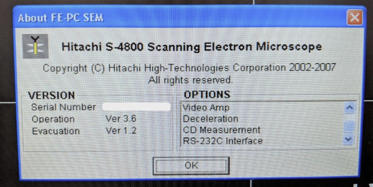 Refurbished 2004 HITACHI S-4800 II