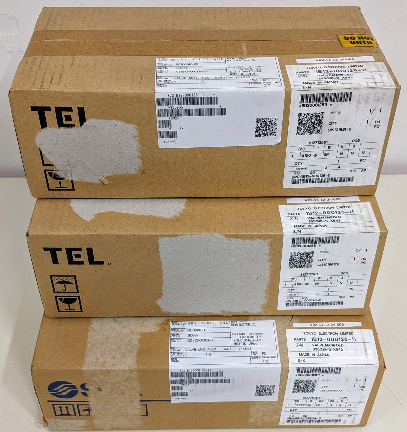 Used TEL VALVE,MANIFOLD..SS5Q13-11-X543