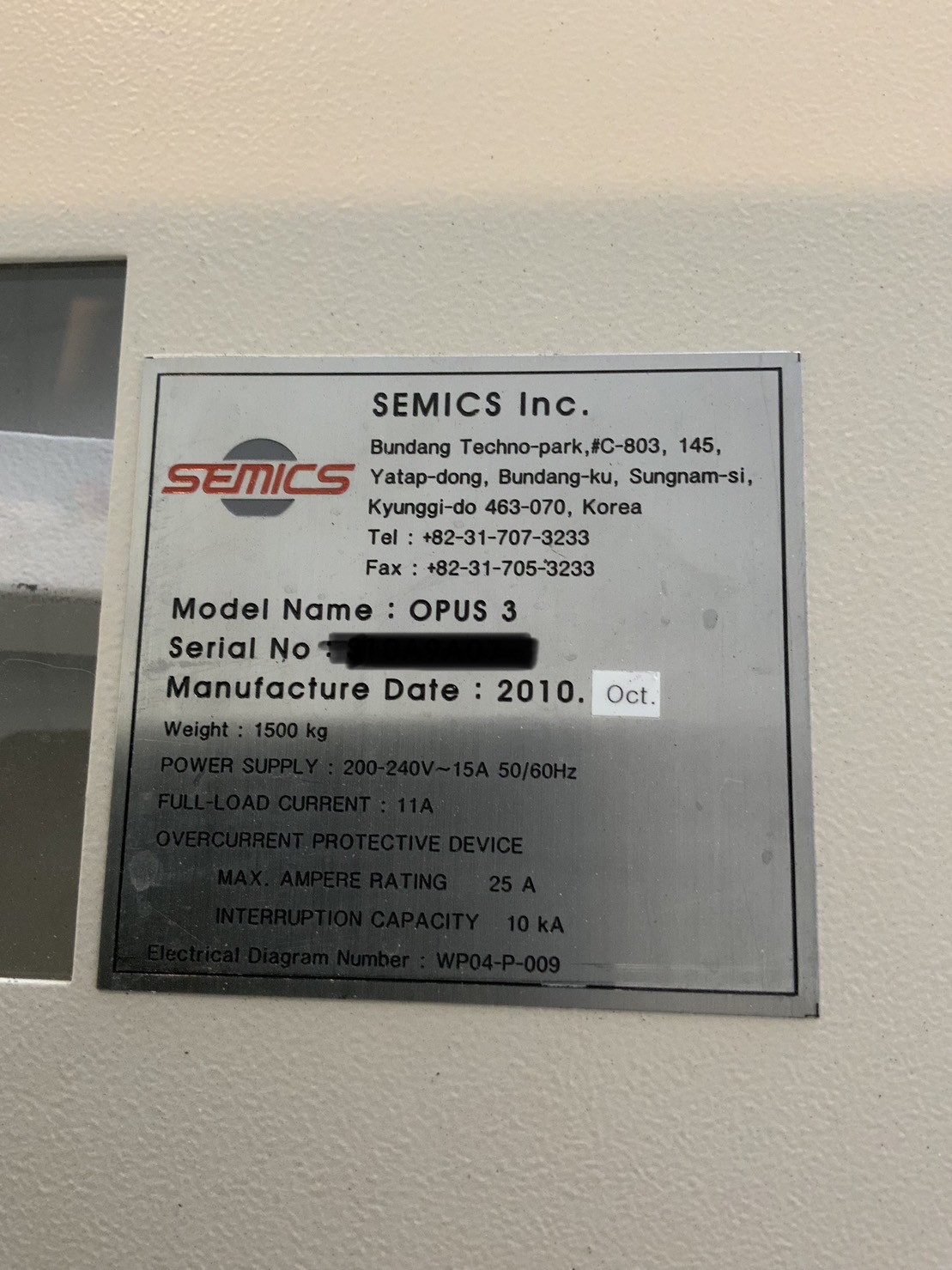 Used 2010 Semic OPUS3