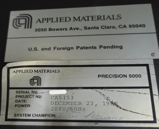 Used 1988 AMAT P5000