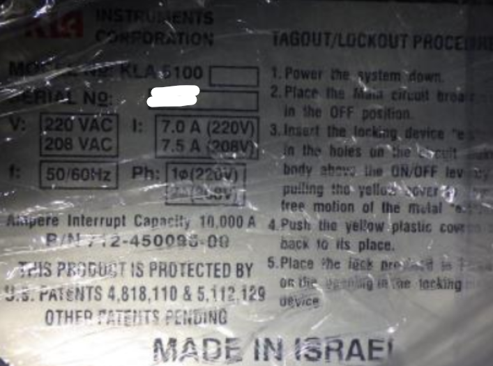 Used 1996 KLA KLA-5100XP