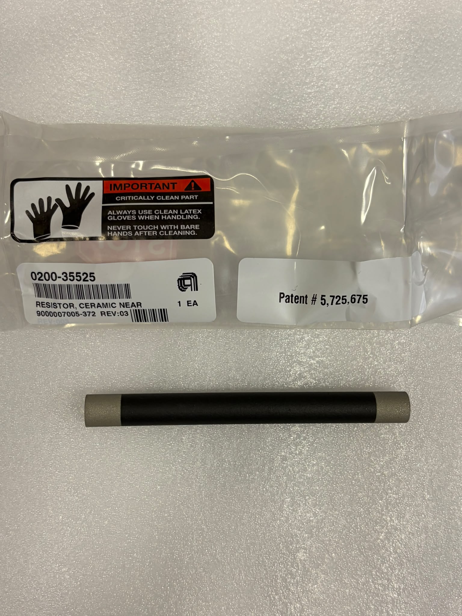 Used Applied Materials AMAT 0200-35525 RESISTOR,CERAMIC,NEAR-NET-SHAPE