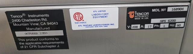 Used 1993 KLA 6200 Inspection System