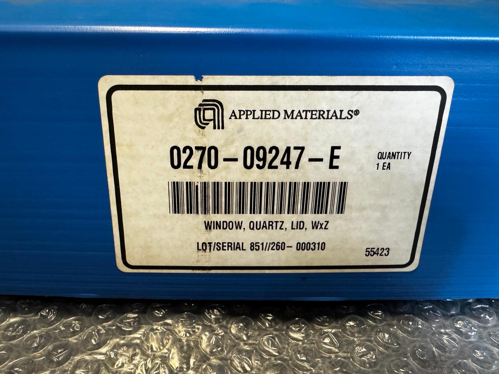 Applied Materials AMAT 0270-09247 WINDOW,QTZ,LID