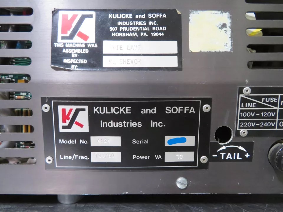 Refurbished K&S 4124 Manual Gold Ball Wire Bonder w/ Heated Workholder (refurbished)