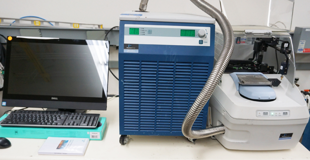 Used Perkin Elmer DSC8500 Differential Scanning Calorimeter with Polyscience VLT-100 Cooling Unit and software
