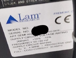 Used 2001 Lam Research 4526i Oxide Etch