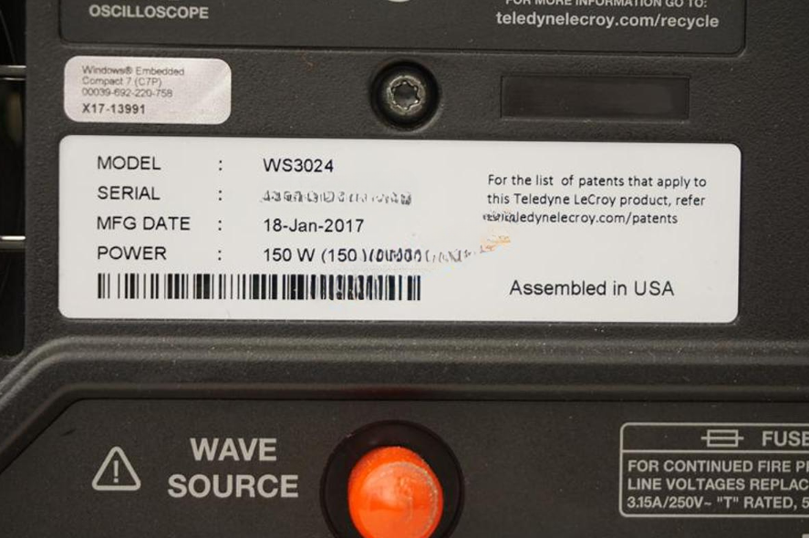 Used 2017 Teledyne Lecroy Wavesurfer WS3024 200 MHz 4 Channel Oscilloscope