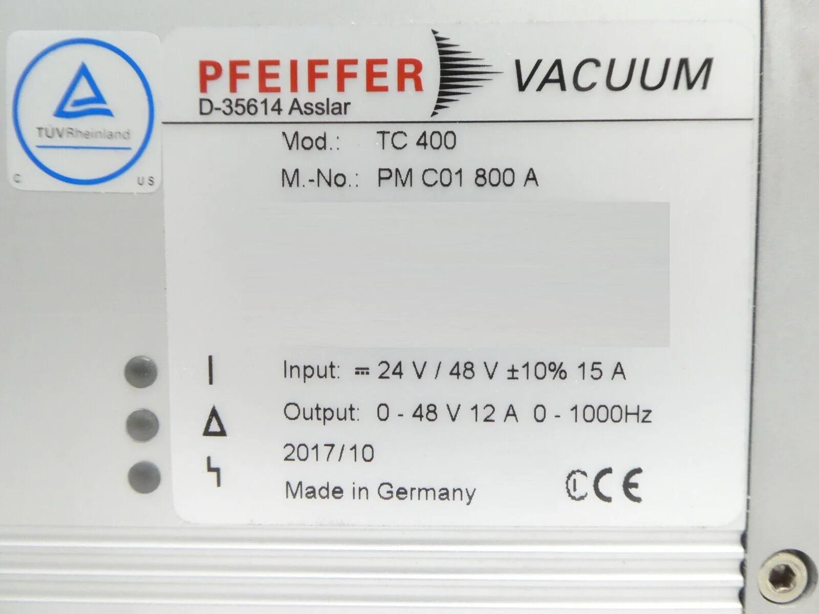 Used HIPACE HiPace 700 Pfeiffer Vacuum PM P03 933 Turbomolecular Pump TC 400 Turbo New Spare