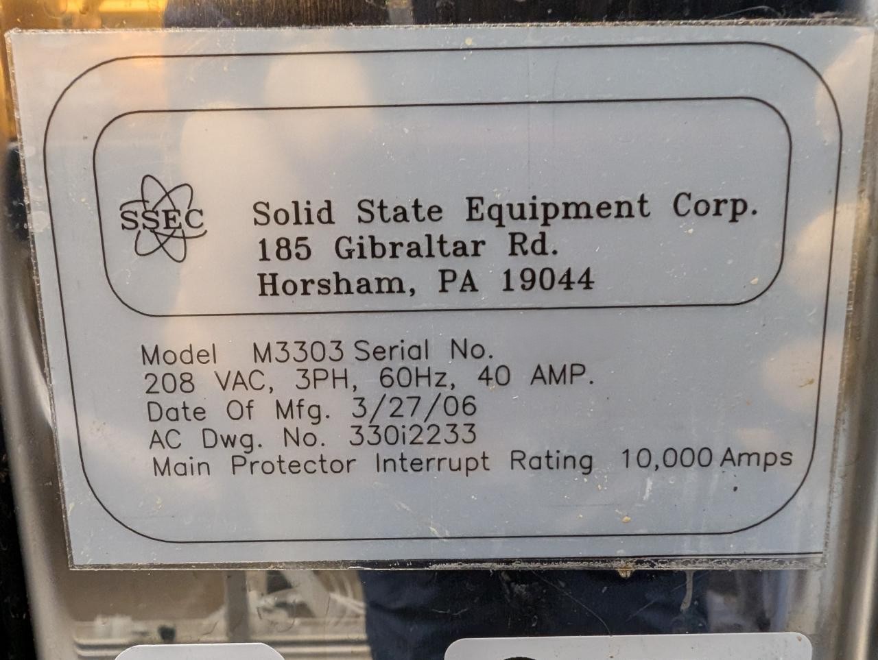 Used Veeco, Solid State Equipment Corporation SSEC Waferstorm 3300, M3303, M3304