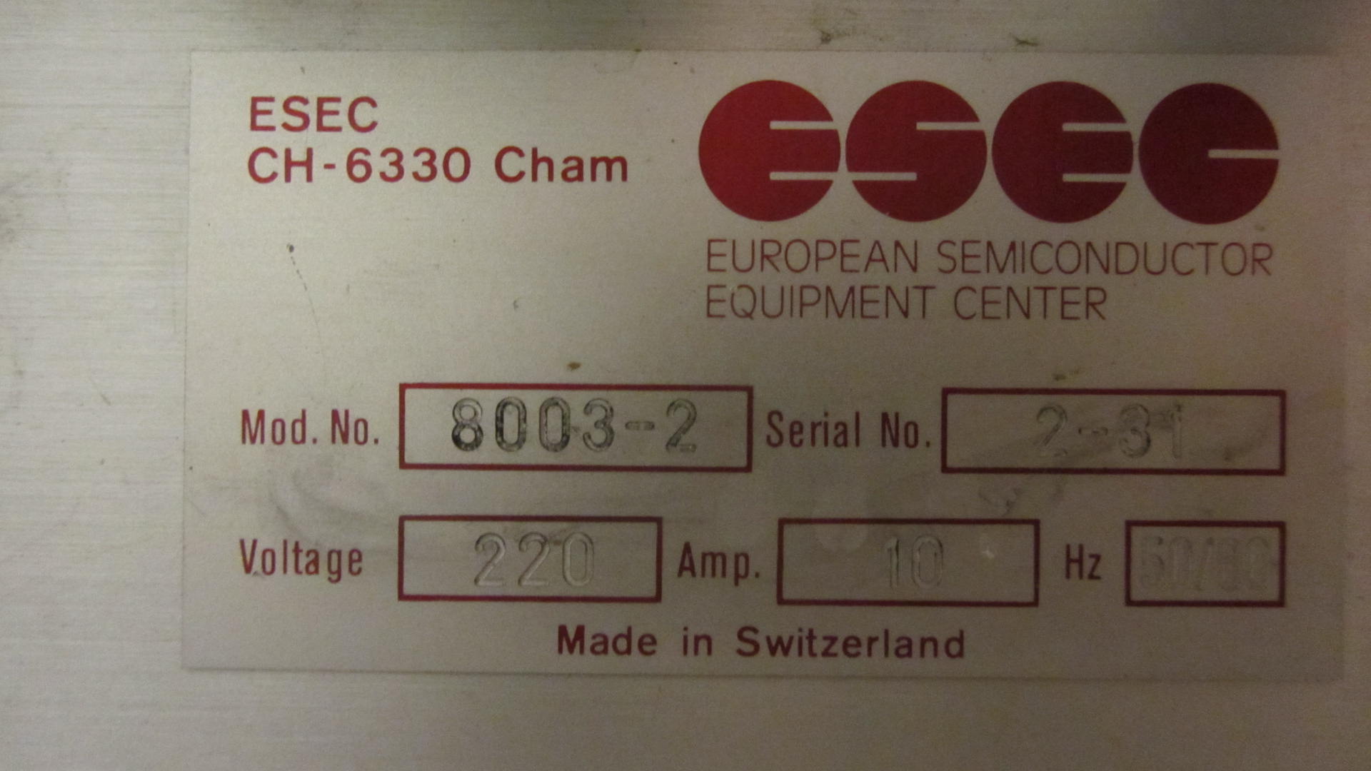 Used ESEC 8003 Dicing Saw