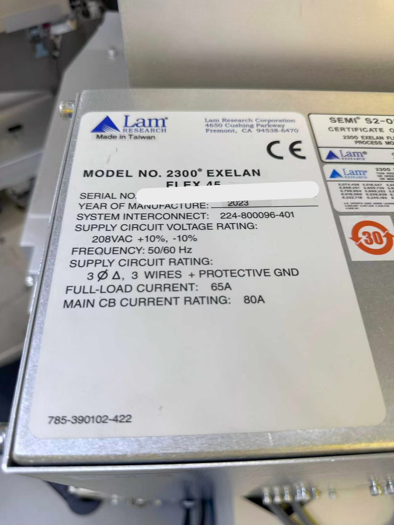 Used 2023 LAM 2300 3 Chambers Etch System Including Exelan Flex45 Dielectric Etch Chamber