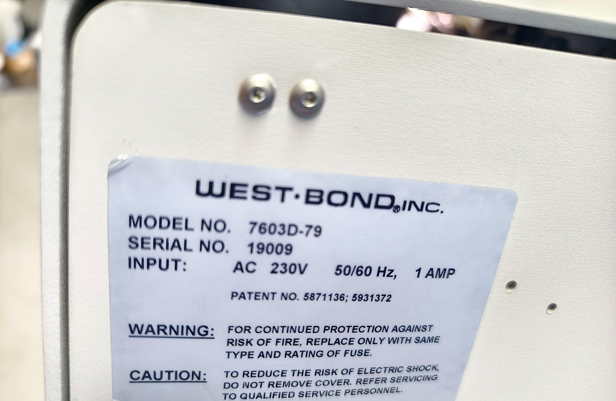 Used Westbond 7603D Ribbon Bonder