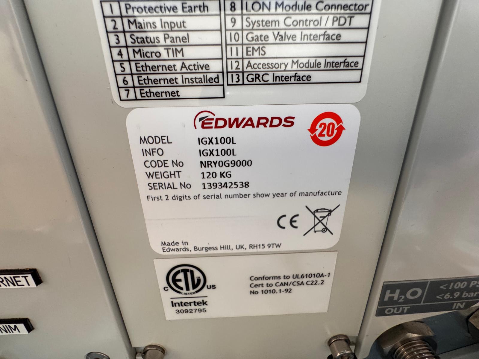 Refurbished Edwards IGX100L Vacuum Pump