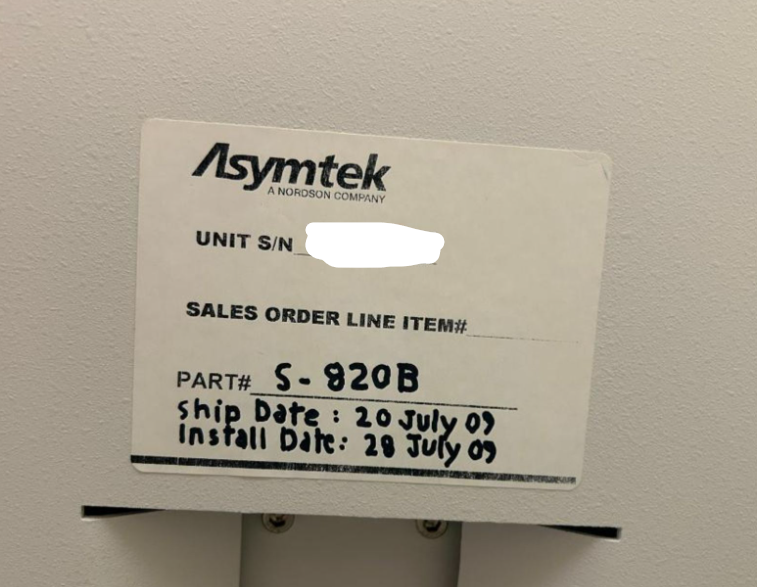 Used 2009 Asymtek S-820B DISPENSER