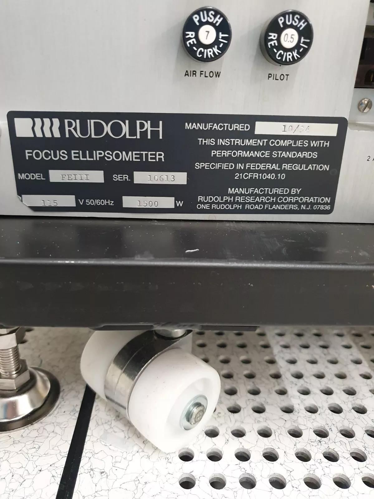 Used RUDOLPH FE-VII-D, Focus Ellipsometer