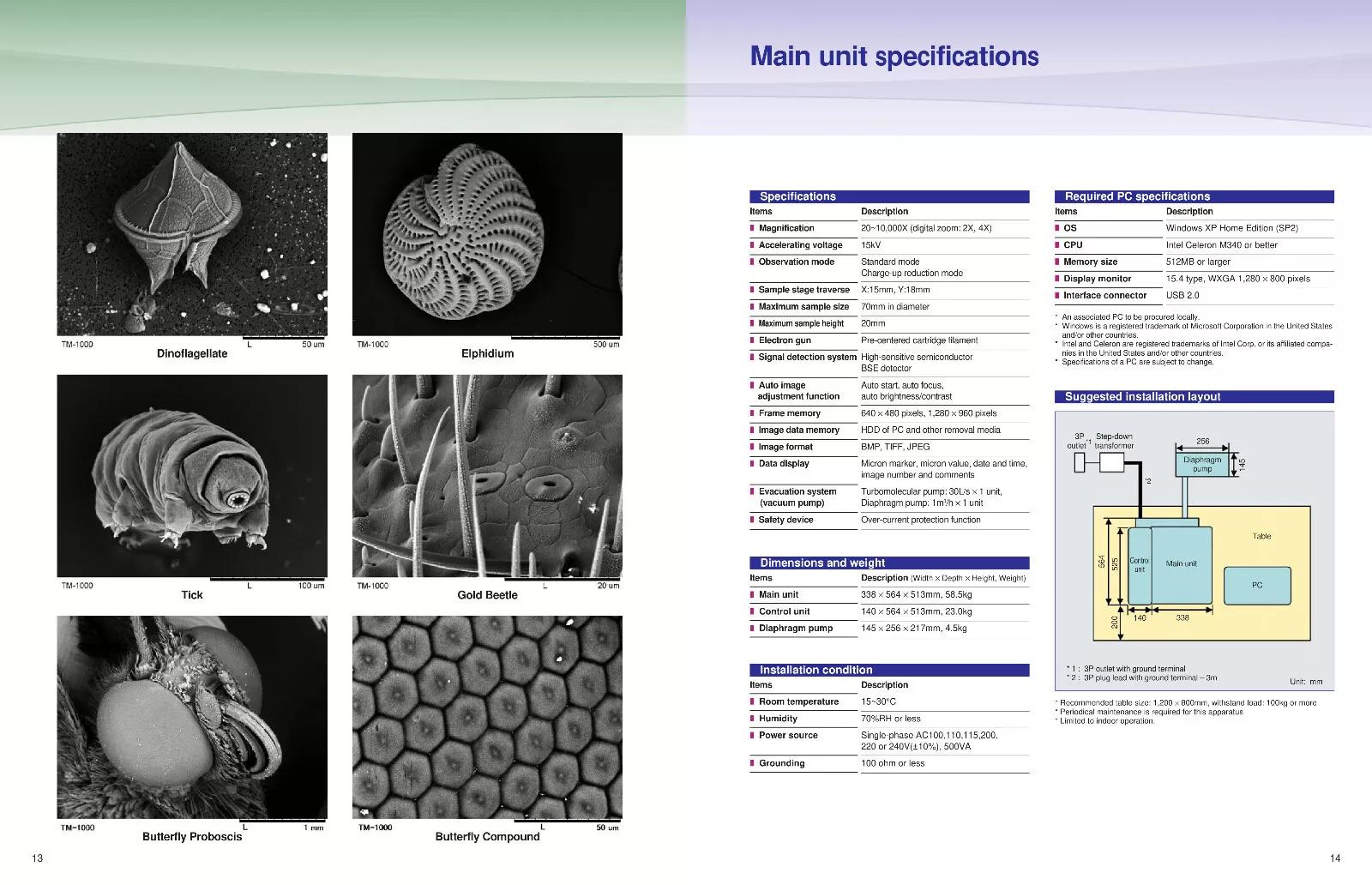 Used Hitachi Hightech TM1000 Tabletop Miscroscope
