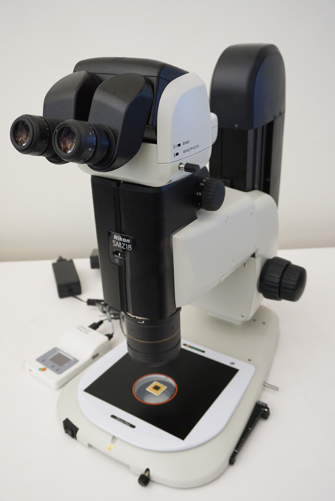 Used Nikon SMZ18 stereo microscope with Diascopic base