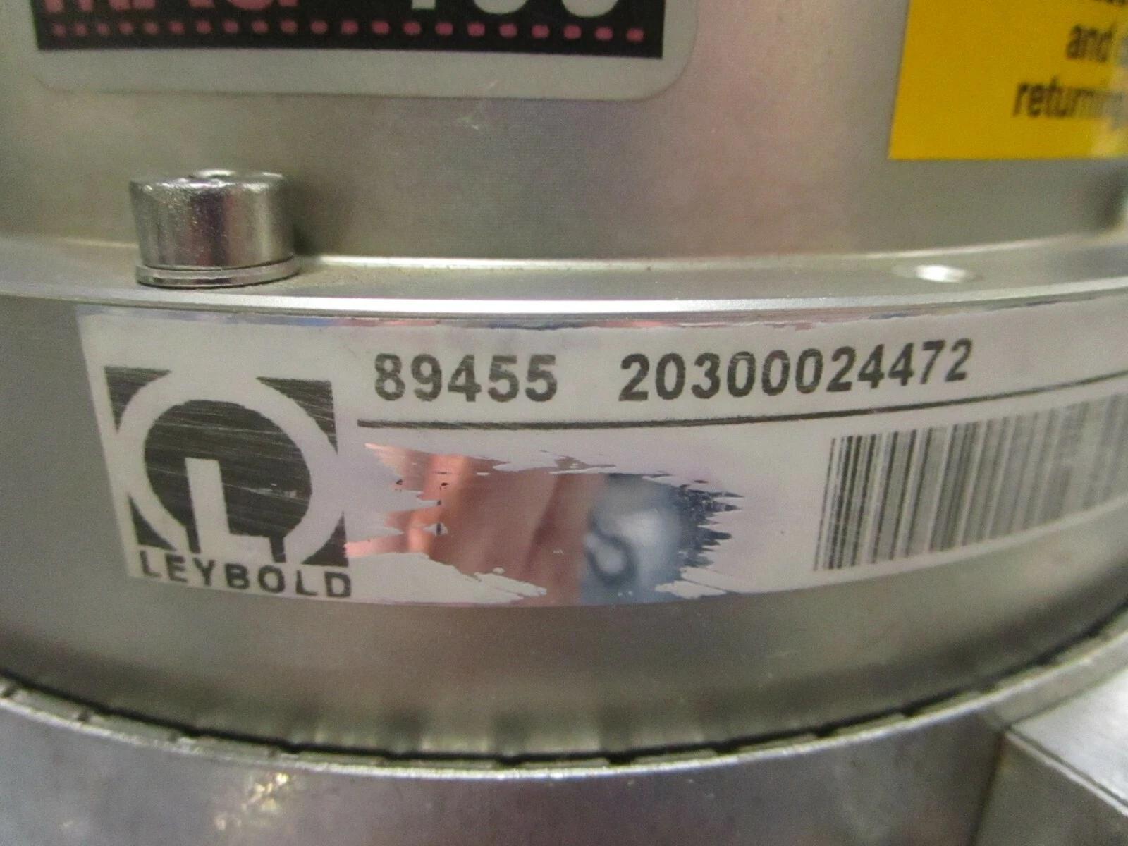 Used Leybold MAG 400 TURBOMOLECULAR PUMP, MAG 410CT