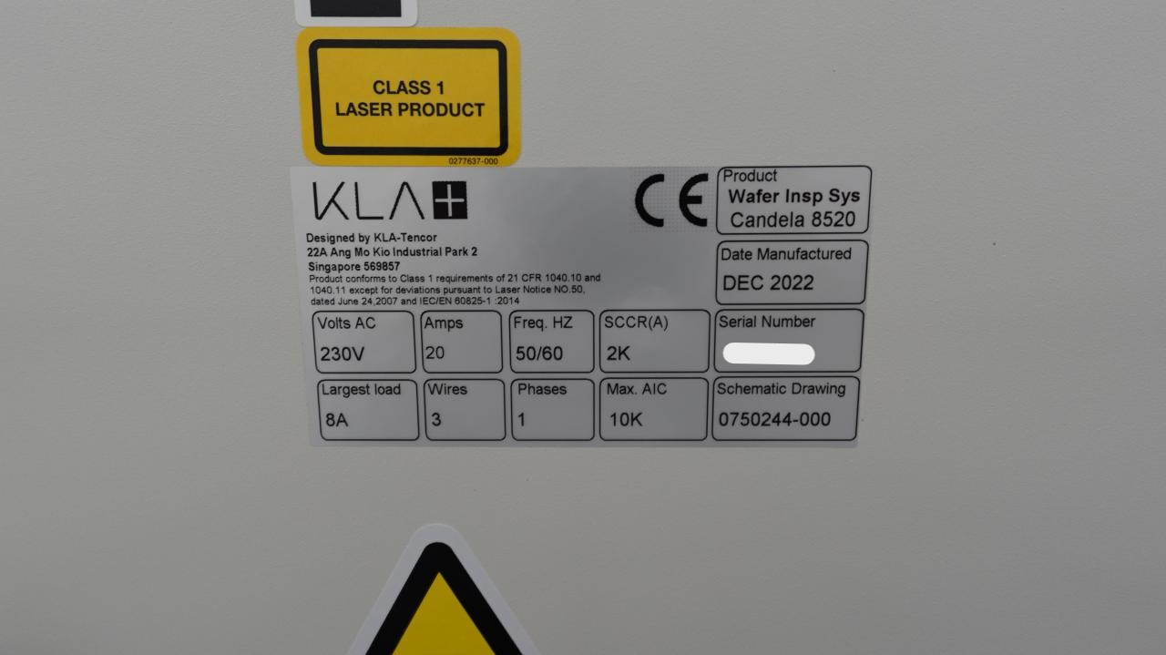 Used 2022 KLA-Tencor Corp. Candela 8520