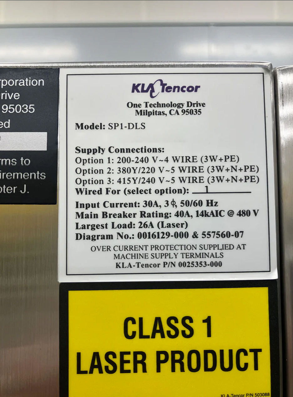 Used 2009 KLA Tencor SP1 DLS