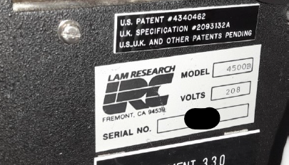 Used 1997 LAM Research 4520i Oxide Etch