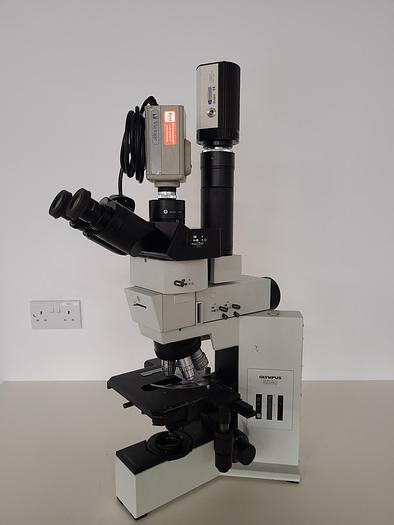 Used Olympus BX40F-3 Microscope w/ 5 Objectives & PlanApo100UV MDPlan150 Lab