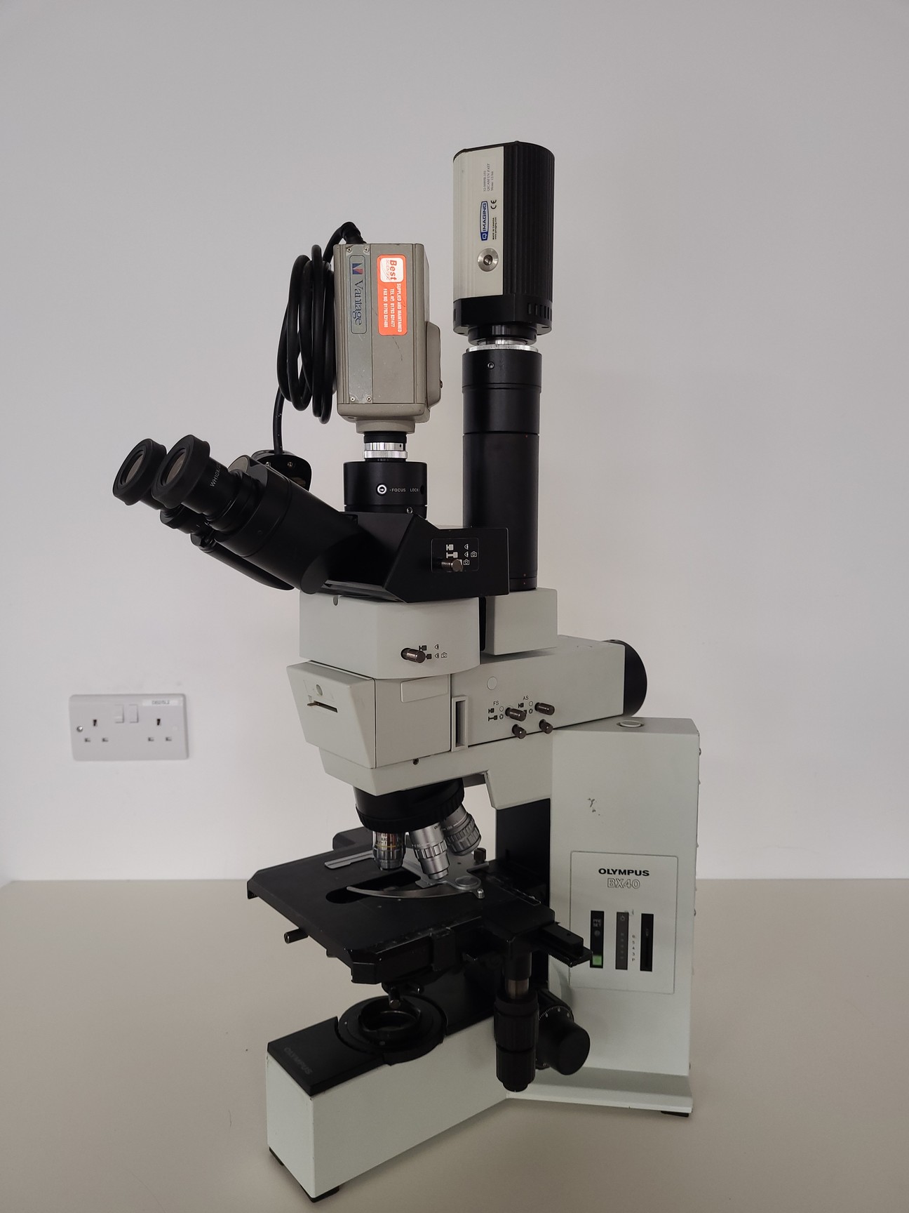 Used Olympus BX40F-3 Microscope w/ 5 Objectives & PlanApo100UV MDPlan150 Lab