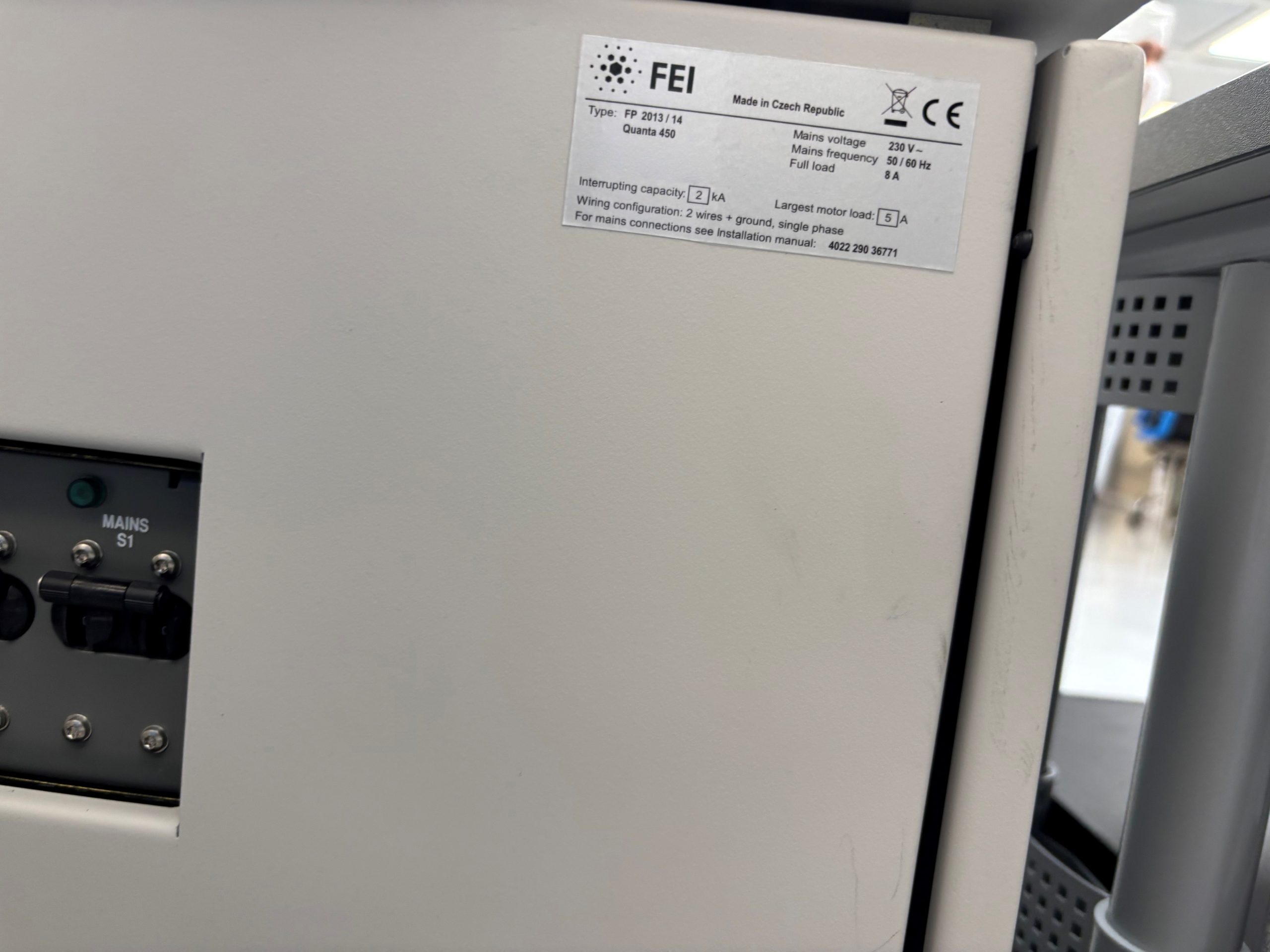 Used 2013 FEI Quanta 450 SEM