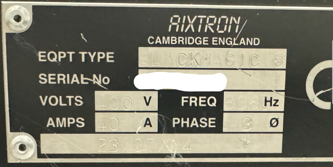 Used 2014 Aixtron BlackMagic 6 Graphene Evaporator