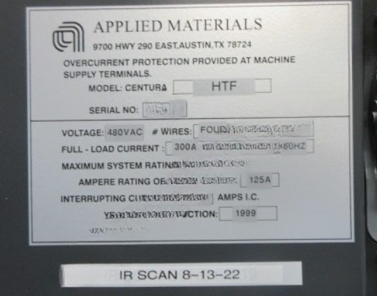 Used 1999 AMAT Centura 5200 HTF - ATM EPI