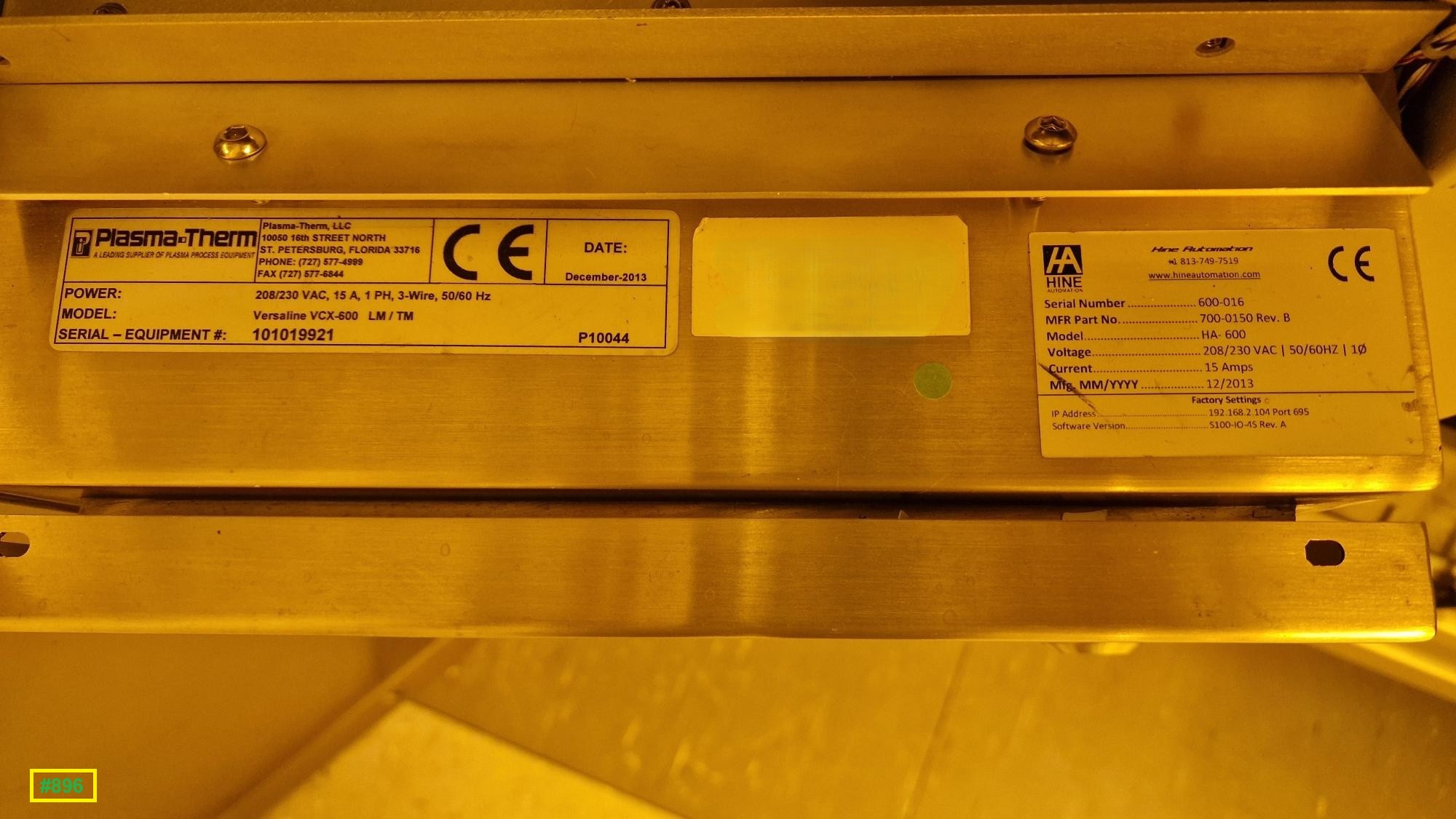 Used 2016 Plasmatherm Versaline ICP Dry Etching System (2 Systems / 5 Process Chambers / 150mm)