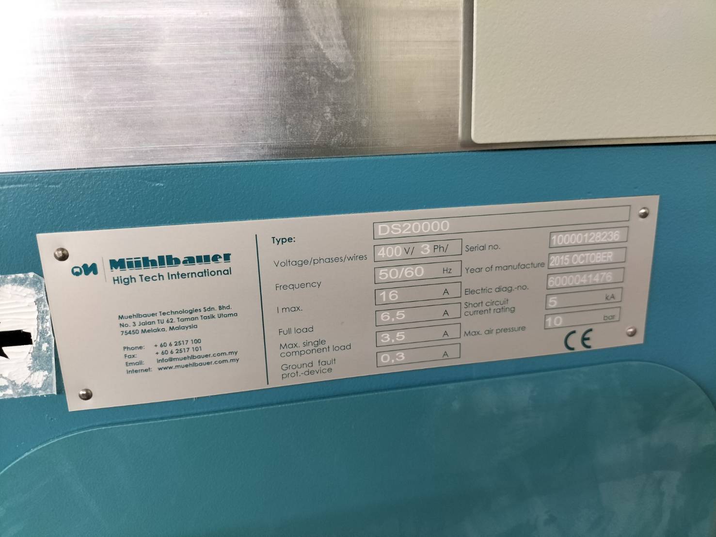 Used 2015 Muhlbauer DS20000