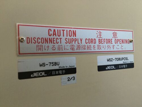 Used JEOL Jeol JWS-7700 Wafer Inspection System, WS-75BU, WS-70LCKT/15M,