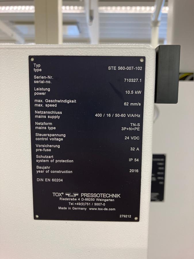Used 2016 TOX-PRESSOTECHNIK PC015.316.A.001