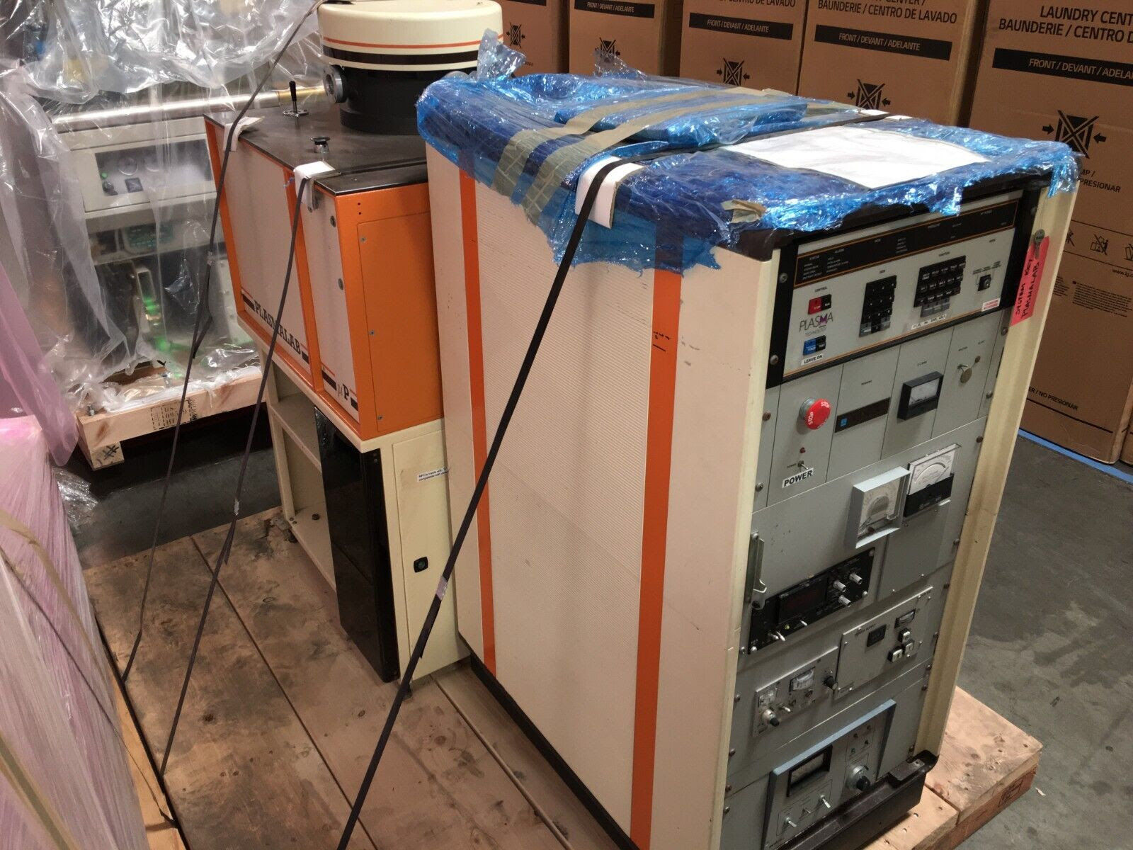 Used Plasmalab uP Plasma Chamber, ENI ACG-5, Pfeiffer TPH330U, TCP 310