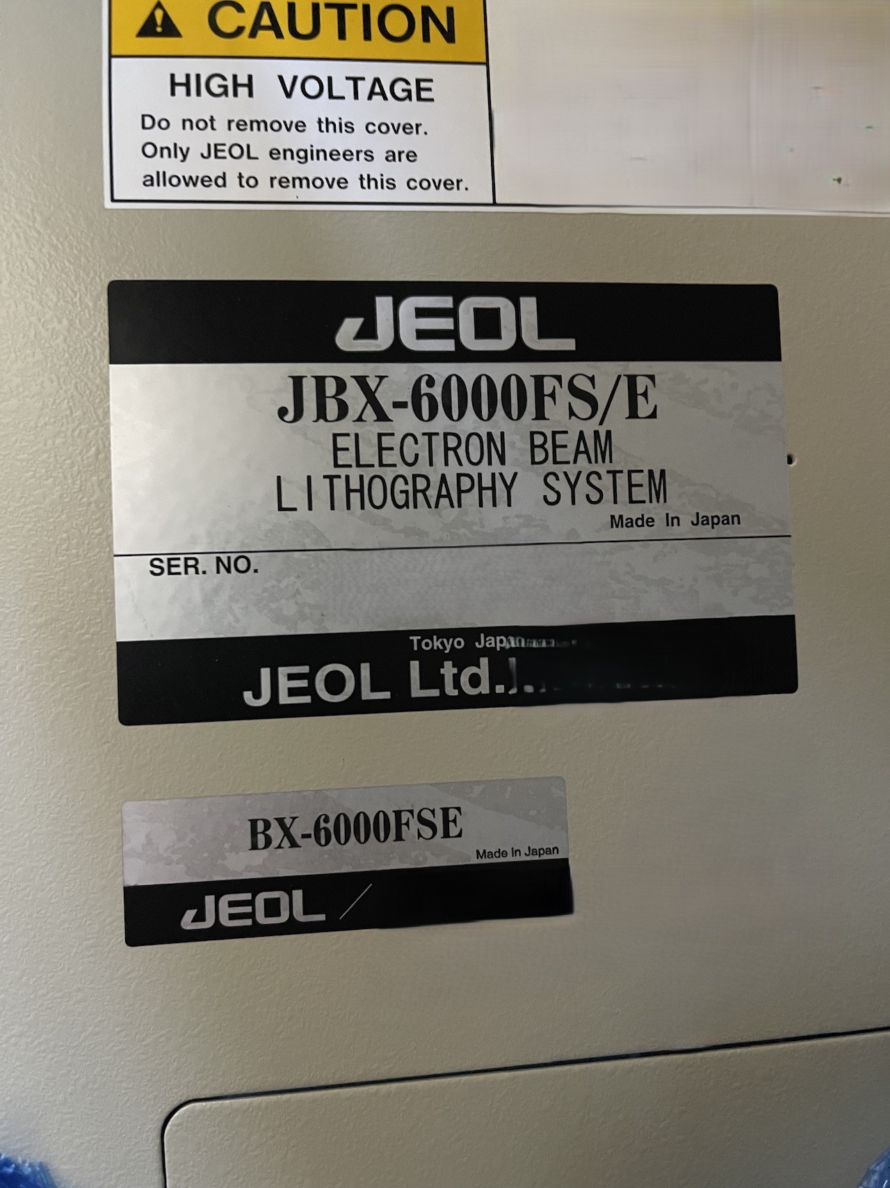 Used 2011 Jeol JBX 6000 FS/E