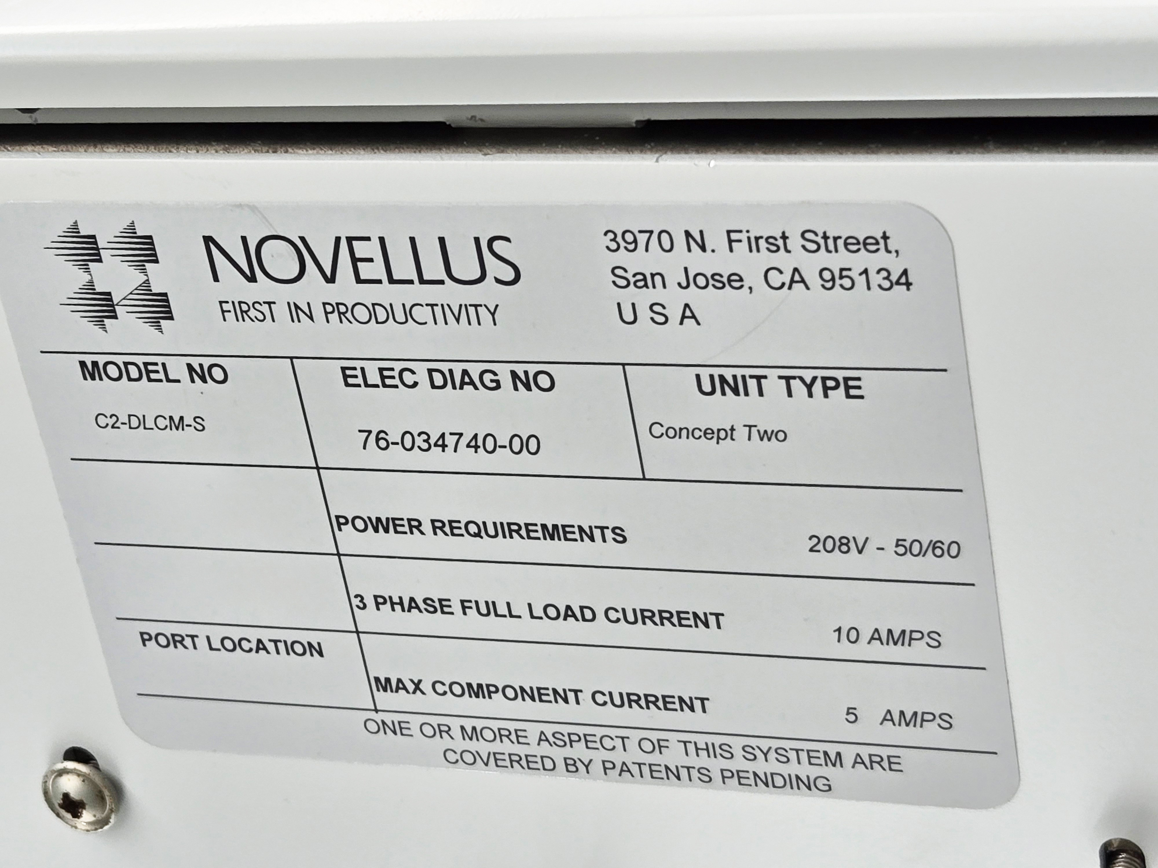 Used Novellus C2 Sequel Express