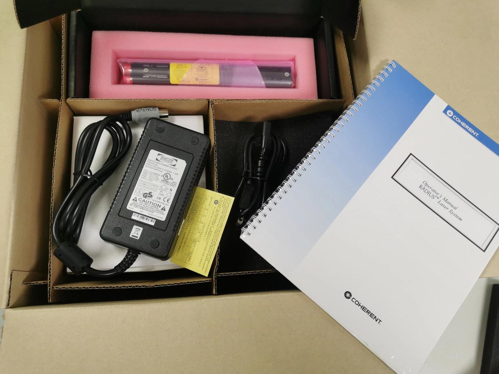 Used Coherent Radius 635 Continuous Wave (CW) Diode Laser 638nm 25mW + Power Supply