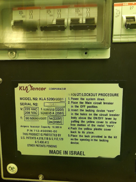 Used KLA-Tencor Corp. KLA 5200XP