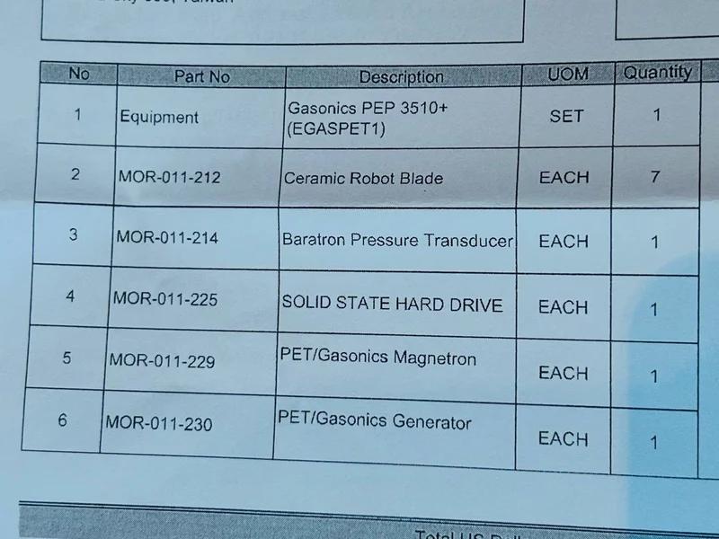 Used Gasonics PEP 3510 Plus