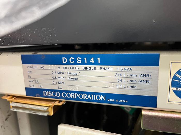 Used DISCO DCS 141 Wafer Washer