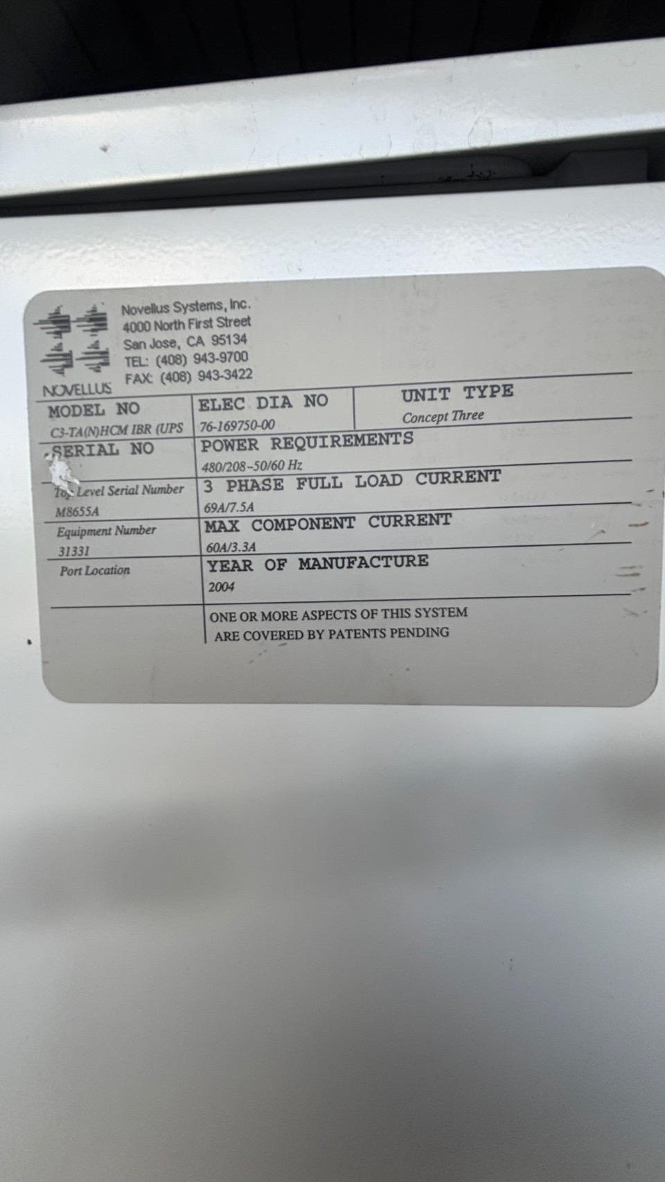 Used Novellus Inova XT 300mm PVD