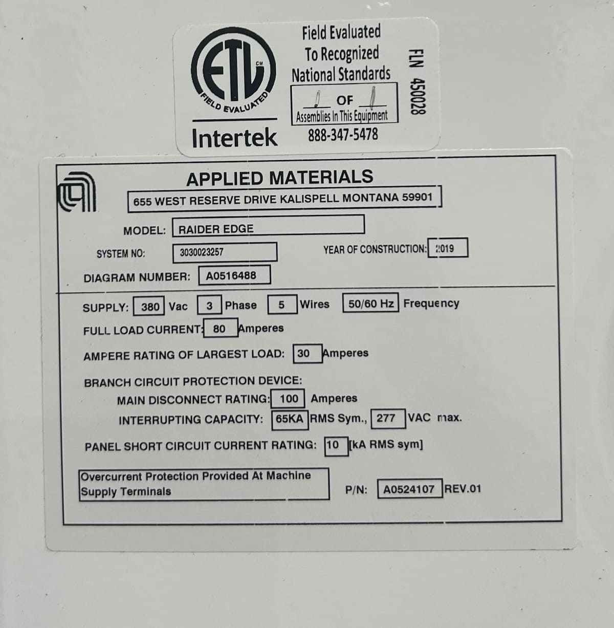 Used 2019 AMAT Semitool Raider Edge ECD