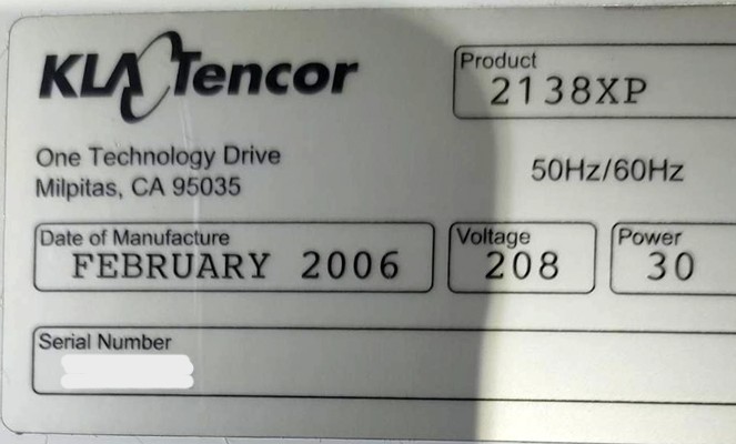 Used 2006 KLA-Tencor 2138XP