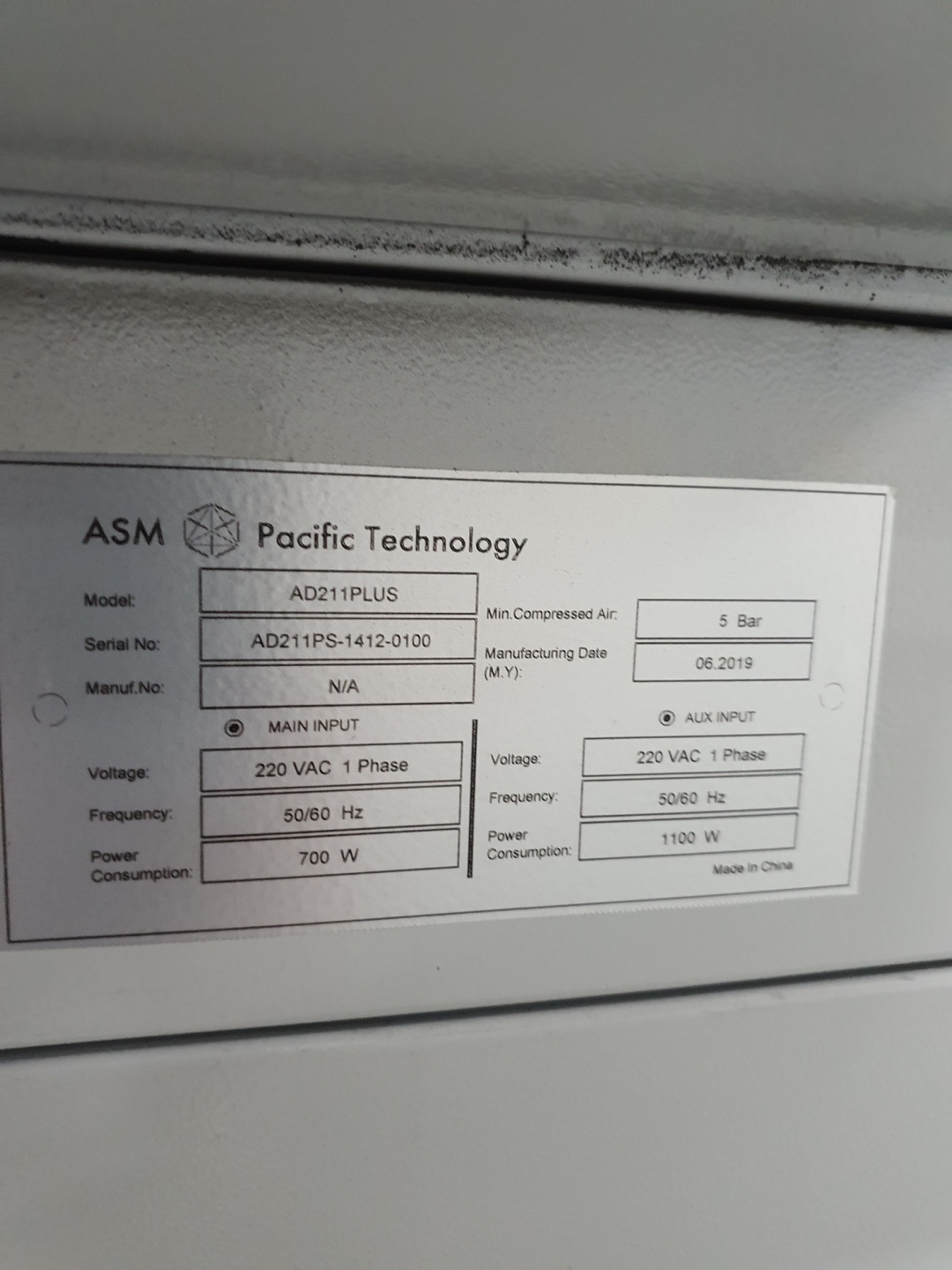 Used ASM AD 838L Die Bonder