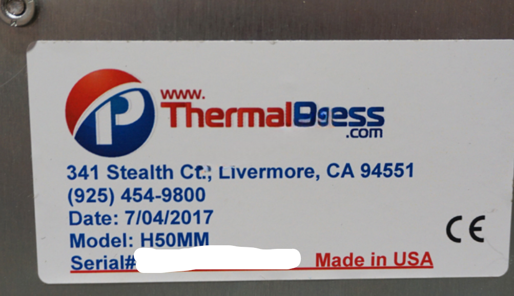 Used Thermal Press H50MM with H frame construction