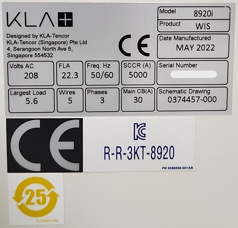 Used 2022 KLA Altair 8920i AOI Tool