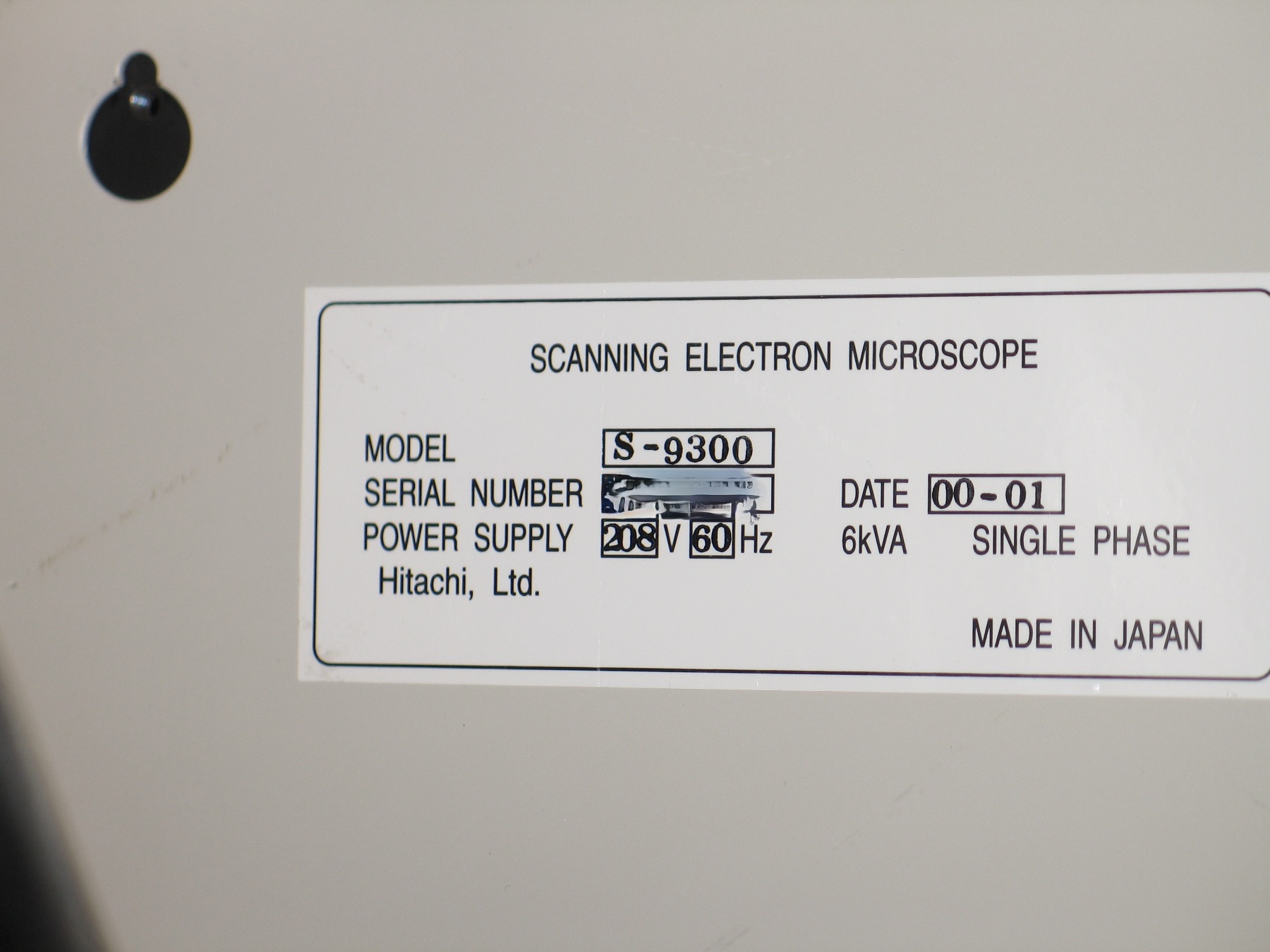Used 2001 Hitachi S-9300 CD-SEM